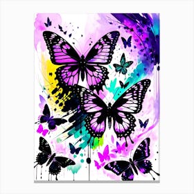 Watercolor Butterflies Canvas Print