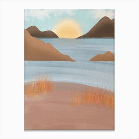 Sunset At The Lake Canvas Print