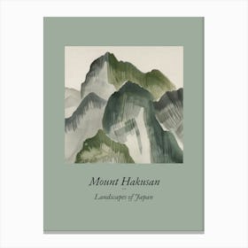 Landscapes Of Japan Mount Hakusan 47 Canvas Print