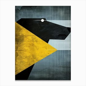 Black And Yellow Dog Canvas Print