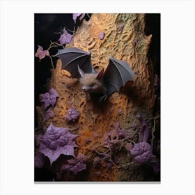 Blyths Horseshoe Bat Vintage Illustration 3 Canvas Print
