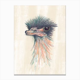 Ozzy The Ostrich Canvas Print