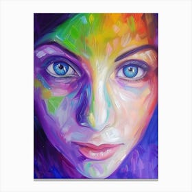 Of A Woman With Blue Eyes Canvas Print