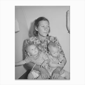 Untitled Photo, Possibly Related To Mother And Her Twin Babies In The Trailer Clinic At The Fsa (Farm Security Canvas Print