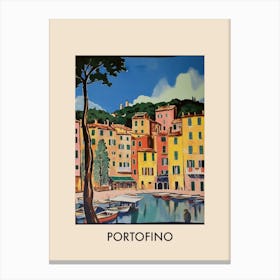 Portofino Italy 10 Vintage Travel Poster Canvas Print