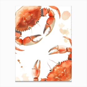 Watercolor Crabs Canvas Print