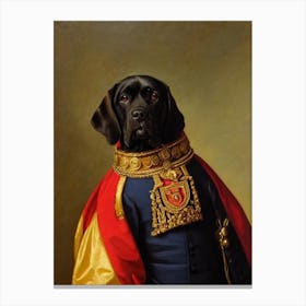 Mastiff 2 Renaissance Portrait Oil Painting Canvas Print