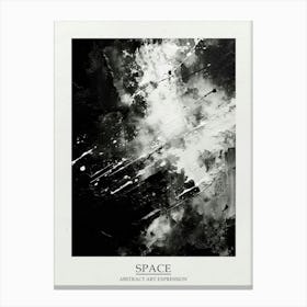 Space Abstract Black And White 4 Poster Canvas Print