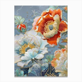 Chinese Silk Painting 2 Canvas Print