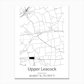 Upper Hutt,New Zealand Minimalist Map Canvas Print