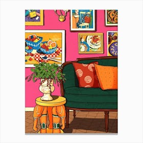 Colorful Living Room Canvas Print