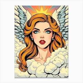 Angel With Wings Illustration Canvas Print