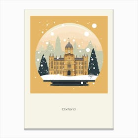 Oxford United Kingdom Snowglobe Poster Canvas Print