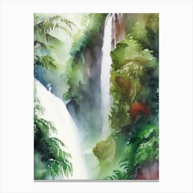 Millaa Millaa Falls, Australia Water Colour  (2) Canvas Print