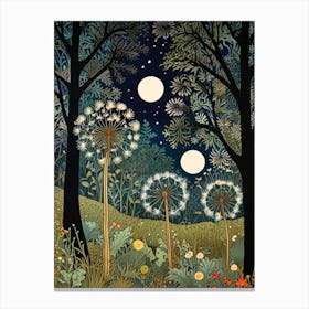 William Morris Night In The Woods 2 Canvas Print