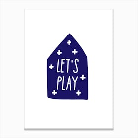 Let S Play House Navy Super Scandi Canvas Print