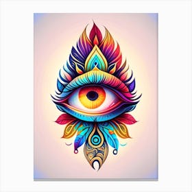 Spiritual Awakening, Symbol, Third Eye Tattoo 7 Canvas Print