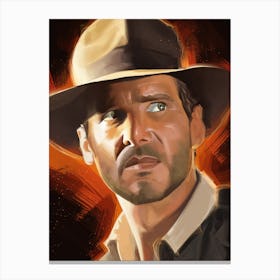 Indiana Jones Portrait Canvas Print