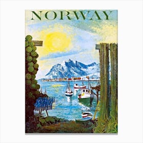 Small Port In Norway Canvas Print