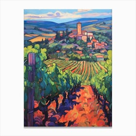 Montalcino Italy 3 Fauvist Painting Canvas Print