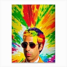 Sacha Baron Cohen Colourful Pop Movies Art Movies Canvas Print