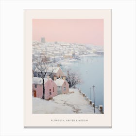 Dreamy Winter Painting Poster Plymouth United Kingdom 3 Canvas Print