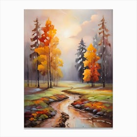 Autumn Stream Canvas Print