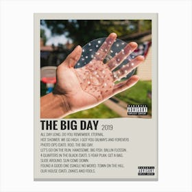 The Big Day 2019 By Maja Music Poster Canvas Print