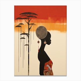 African Woman | Boho Style 4 Canvas Print