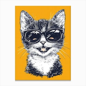 Cat In Sunglasses 11 Canvas Print