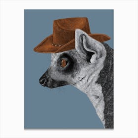 Felix The Cowboy Lemur 1 Canvas Print