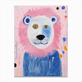 Playful Illustration Of Lion For Kids Room 2 Canvas Print