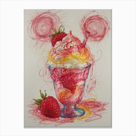 Strawberry Sundae Canvas Print