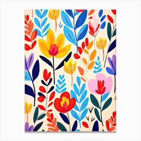 Flowers 19, Matisse style, Floral Canvas Print