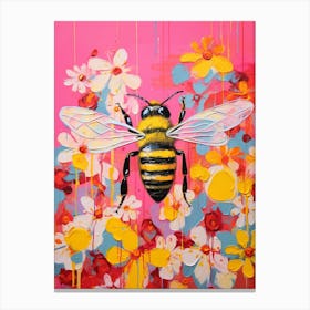 Honeycomb Bee Colour Pop 6 Canvas Print