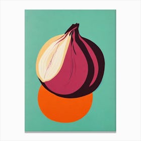Shallot Bold Graphic vegetable Canvas Print