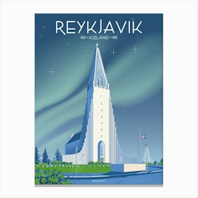 Reykjavik Iceland |Hallgrímskirkja Canvas Print