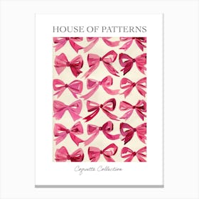 Cherry Bows Collection 3 Pattern Poster Canvas Print