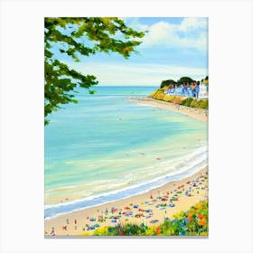 Shanklin Beach, Isle Of Wight Contemporary Illustration   Canvas Print