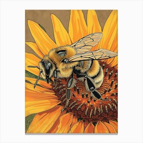 Mason Bee Storybook Illustrations 7 Canvas Print
