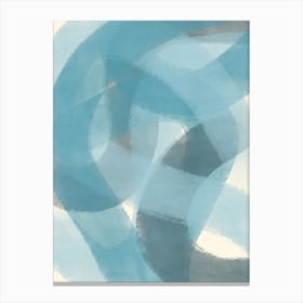 Abstract Curve Blue Grey Lines Canvas Print