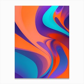 Abstract Colorful Waves Vertical Composition 83 Canvas Print