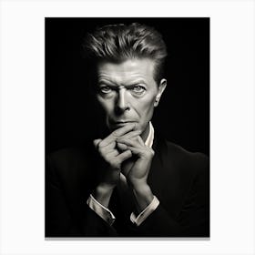 Black And White Photograph Of David Bowie 1 Canvas Print