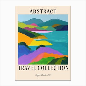 Abstract Travel Collection Poster Virgin Islands Us 3 Canvas Print