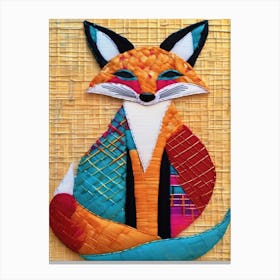 Fox Quilt Canvas Print