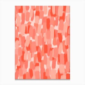 Brush Stroke Abstract Peach Orange Canvas Print