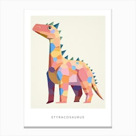 Nursery Dinosaur Art Styracosaurus 1 Poster Canvas Print