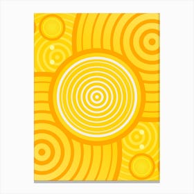 Geometric Abstract Glyph in Happy Yellow and Orange n.0033 Canvas Print