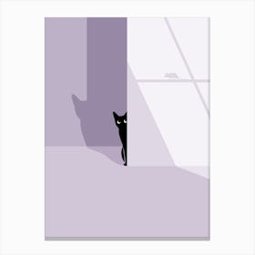 Cat In The Shadow Canvas Print