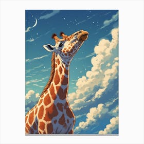 Giraffe In The Sky Canvas Print